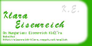 klara eisenreich business card